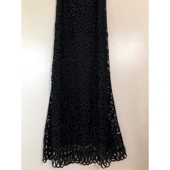 Soulmates  MP  100% Silk Beaded Hand Crocheted Lace Tank Evening Dress  Gown - threedaughtersproperties.com